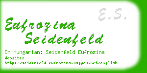 eufrozina seidenfeld business card
